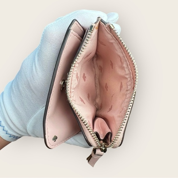 Kate Spade Cameron Paper Rose Small L-zip Bifold Wallet - Picture 11 of 13